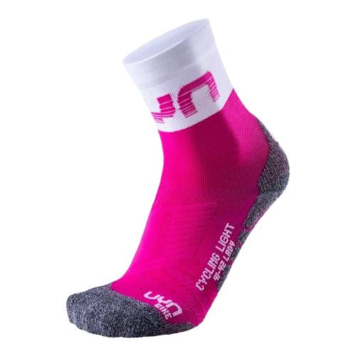 Radsocken UYN Women Cycling Light Socks Pink/White