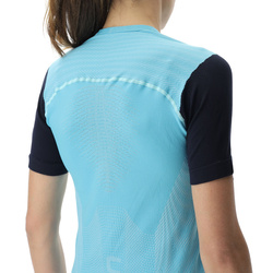 Laufshirt UYN Woman Running PB42 OW Shirt SH_SL Blue Radiance/Peacot