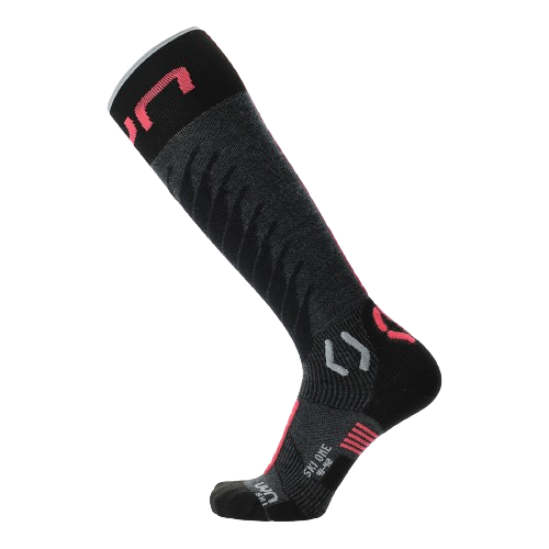 Skisocken UYN Woman Ski One Merino Anthracite/Pink - 2025/26