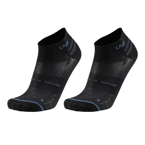 Outdoor Socks UYN Unisex All Round Low Cut 2Pack Black/Black