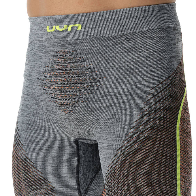 Thermal underwear UYN Man Ambityon UW Pants Long Black Melange/Atlantic/Orange Shiny - 2023/24