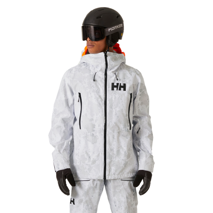 Ski jacket Helly Hansen Sogn Shell 2.0 Jacket Grey Fog Snow Camo Aop - 2024/25 