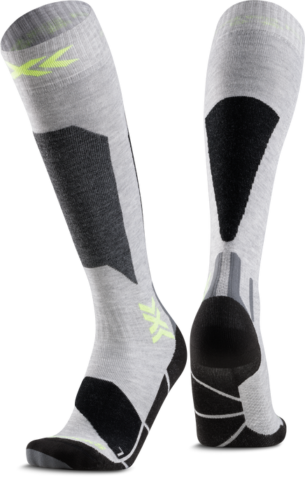 Skisocken X-socks Ski Discover OTC JR Rhino Grey/Canary - 2025/26