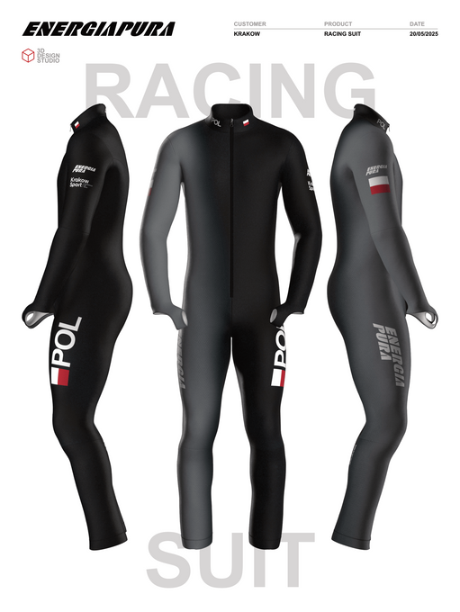 Race Suit Energiapura Master Poland Junior (non insulated, padded) - 2025/26