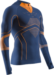 Thermounterwäsche X-bionic Energy Accumulator Light Shirt LS 1/2 Zip Men Marine/Orange - 2024/25