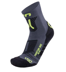 Radsocken UYN Man Cycling MTB Anthracite/Yellow Fluo