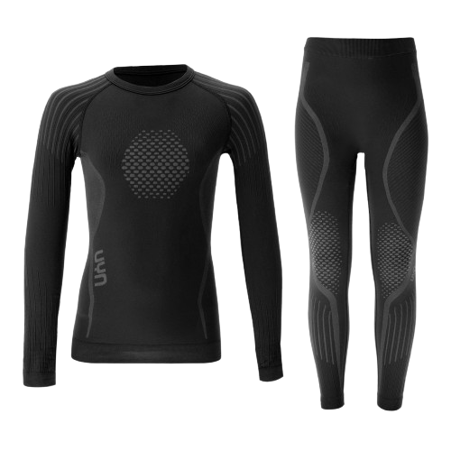 Thermoaktive Kleidung UYN Junior Visyon 2.0 Uw Set (Shirt Lg. sl./pants Long) Black - 2025/26