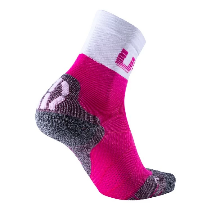 Radsocken UYN Women Cycling Light Socks Pink/White