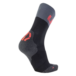 Cycling Socks UYN Man Cycling Light Socks Black/Grey/Hibiscus