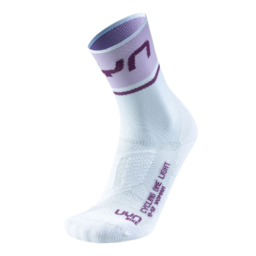 Outdoor Socken UYN Woman Cycling One Light Socks  White/Lilac