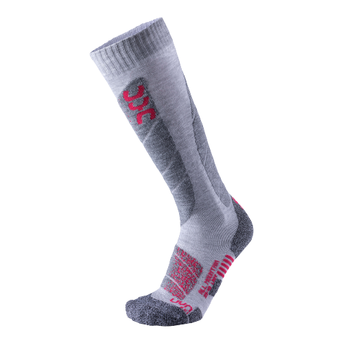 Skisocken UYN Ski All Mountain Woman Light Grey Melange/Coral - 2025/26