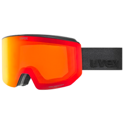 Brille Uvex lace ATTRACT FM Black Matt/Mirror Red + spare lens - 2025/26