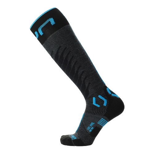 Skisocken UYN Man Ski One Merino Socks Anthracite/Turquoise - 2025/26