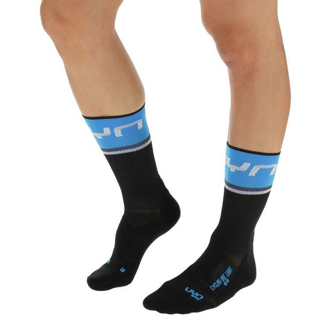 Radsocken UYN Man Cycling One Light Black/Cobalt Blue