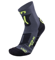 Radsocken UYN Man Cycling MTB Anthracite/Yellow Fluo