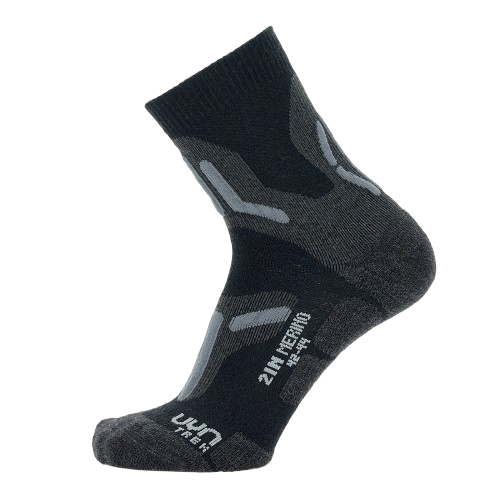 Outdoor Socken UYN Man Trekking 2in Merino Socks Black/Grey 