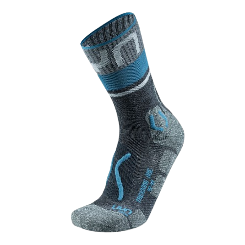 Outdoor Socken UYN Man Trekking One Merino Socks Anthracite/Blue