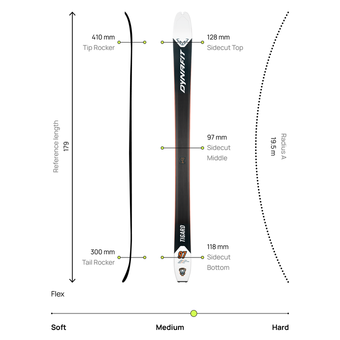 Skis Dynafit Tigard 97 Black/White - 2025/26