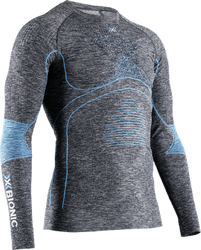 Thermounterwäsche X-bionic Energy Accumulator 4.0 Melange Shirt LG SL Men Dark Grey Melange/Blue - 2023/24