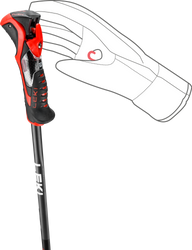 Poles LEKI Airfoil 3D Black/Red - 2025/26