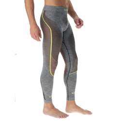 Thermounterwäsche UYN Man Ambityon UW Pants Long Black Melange/Atlantic/Orange Shiny - 2023/24