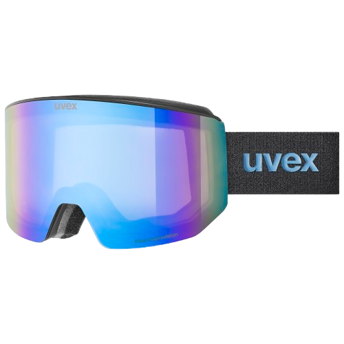 Brille Uvex lace ATTRACT FM Black Matt/Mirror Blue + spare lens - 2025/26