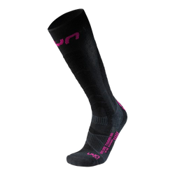 Skisocken UYN Women Ski Touring One Bio Socks Black/Pink Yarrow - 2025/26