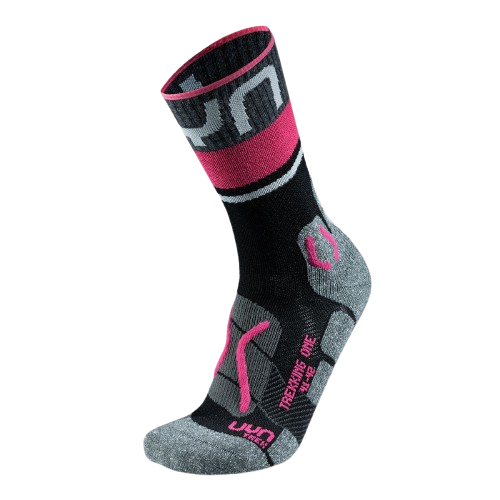 Outdoor Socken UYN Woman Trekking One Merino Socks Black/Pink