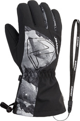 Gloves Ziener Laval-z As® Aw Glove Junior Unisex Black Grey Mountain Print - 2025/26