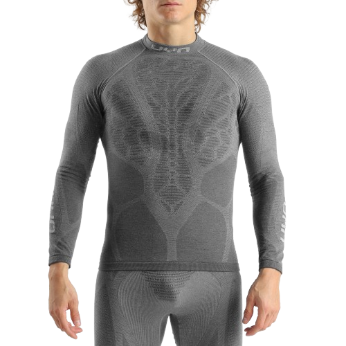 Thermounterwäsche UYN Man Elevatyon Biomorph UW Shirt Long SL Turtle New Neck Grey Melange - 2025/26